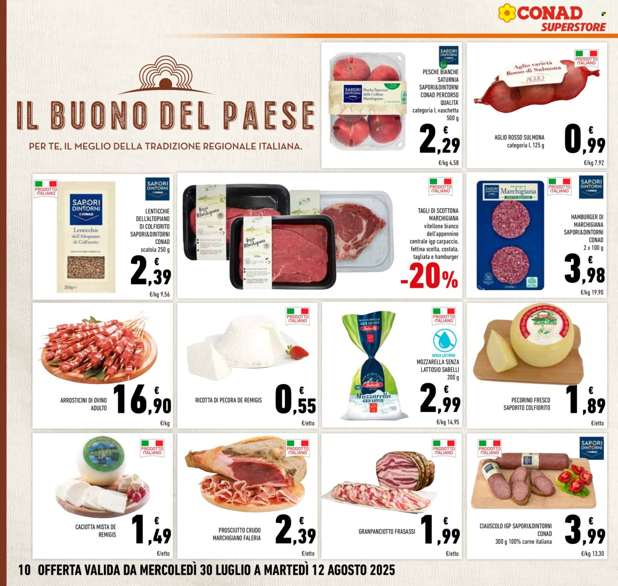 Volantino Conad Superstore - 30/7/2025 - 12/8/2025. Pagina 10