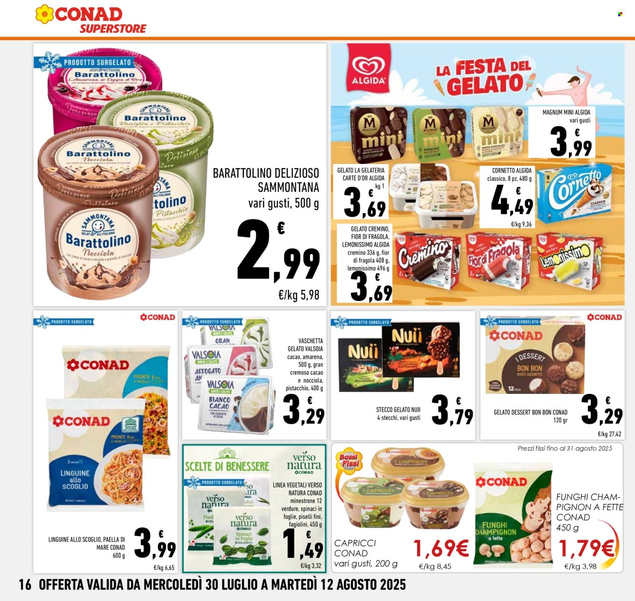 Volantino Conad Superstore - 30/7/2025 - 12/8/2025. Pagina 16