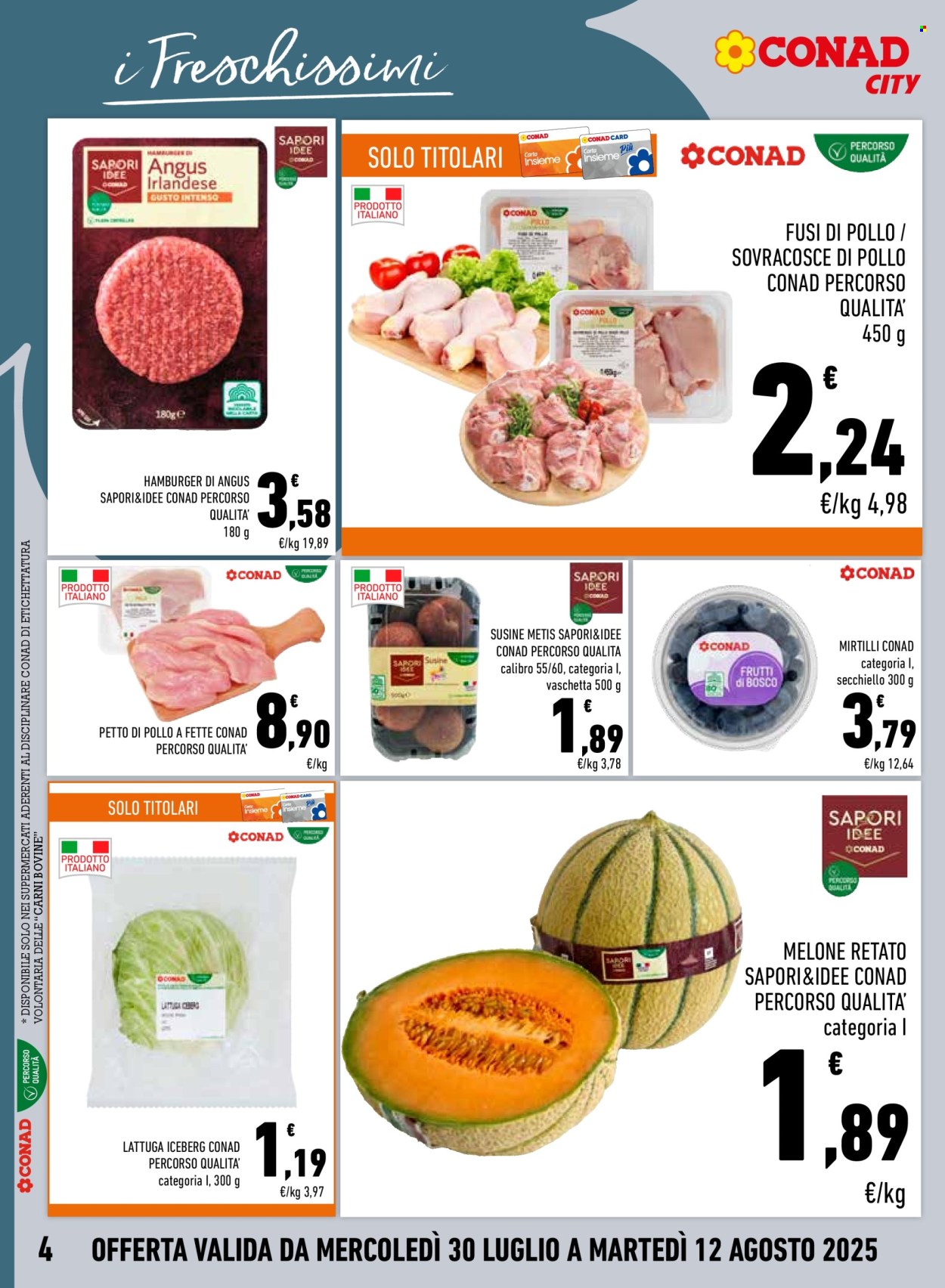 Volantino Conad - 30/7/2025 - 12/8/2025. Pagina 4