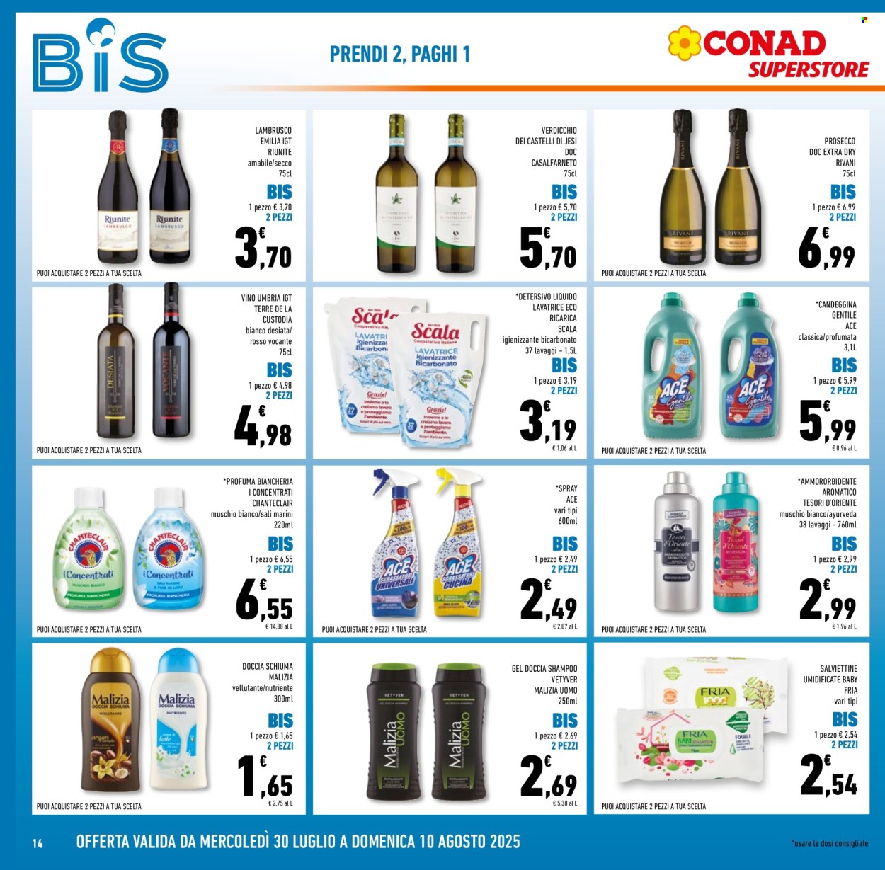 Volantino Conad Superstore - 30/7/2025 - 12/8/2025. Pagina 14