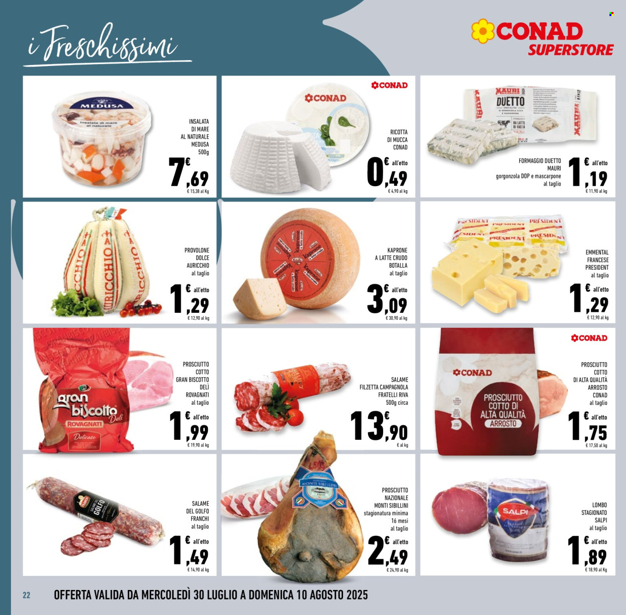 Volantino Conad Superstore - 30/7/2025 - 12/8/2025. Pagina 22