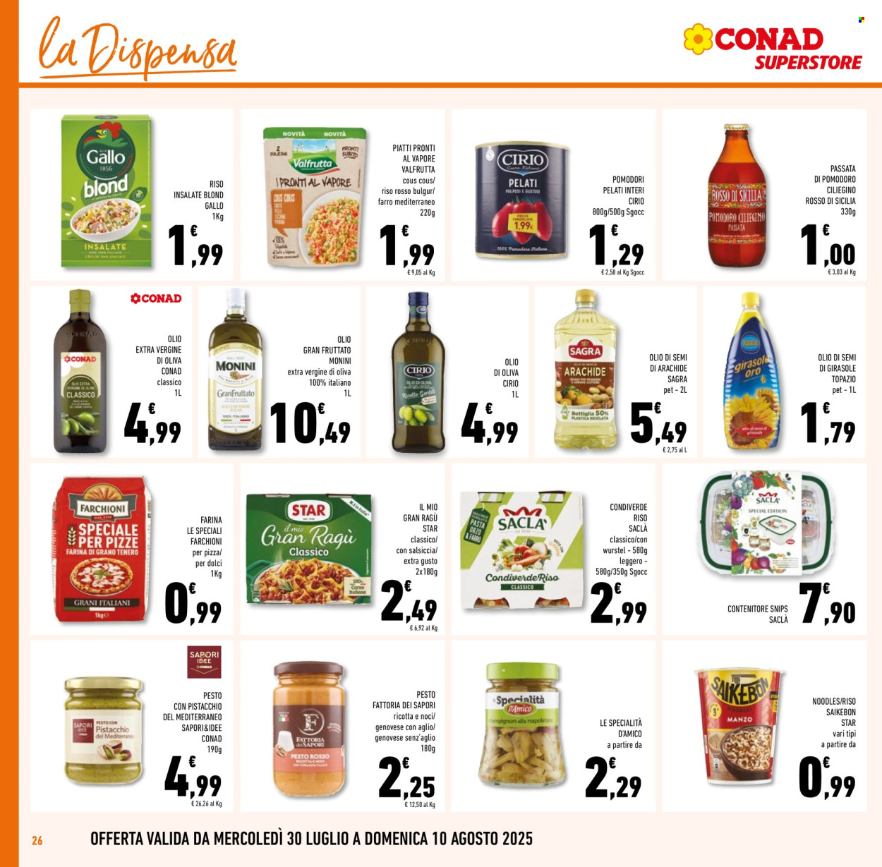 Volantino Conad Superstore - 30/7/2025 - 12/8/2025. Pagina 26