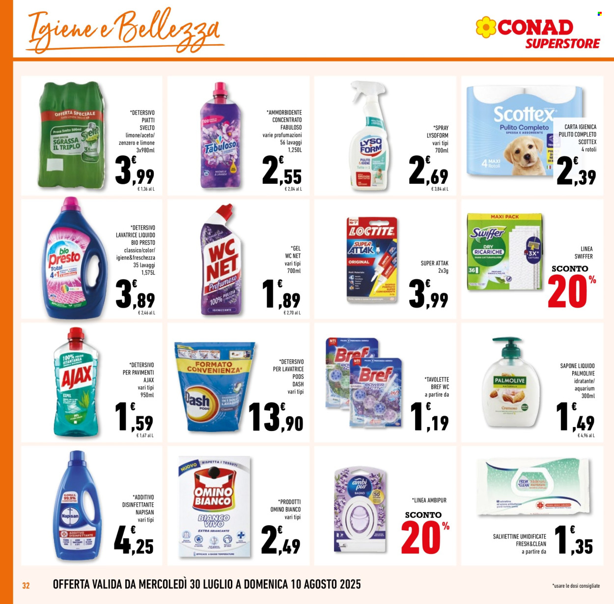 Volantino Conad Superstore - 30/7/2025 - 12/8/2025. Pagina 32