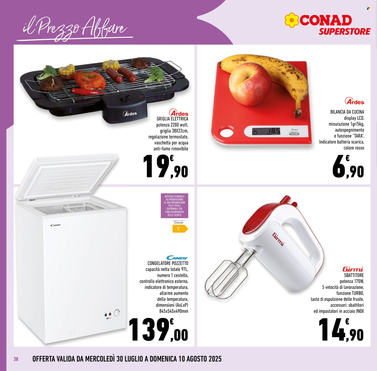 Volantino Conad Superstore - 30/7/2025 - 12/8/2025. Pagina 38