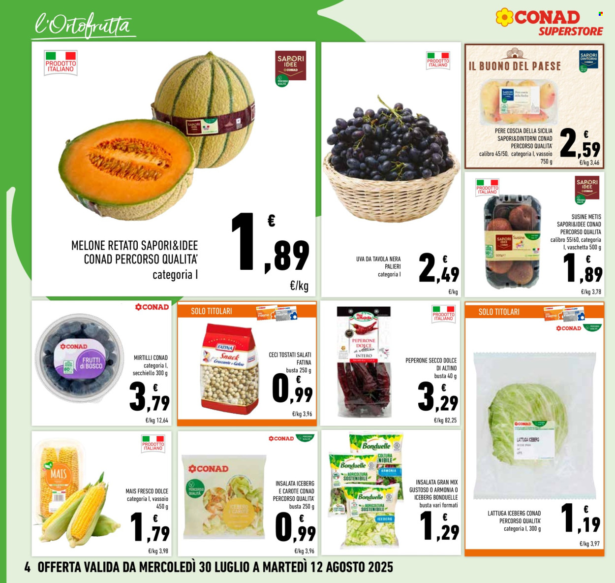 Volantino Conad Superstore - 30/7/2025 - 12/8/2025. Pagina 4