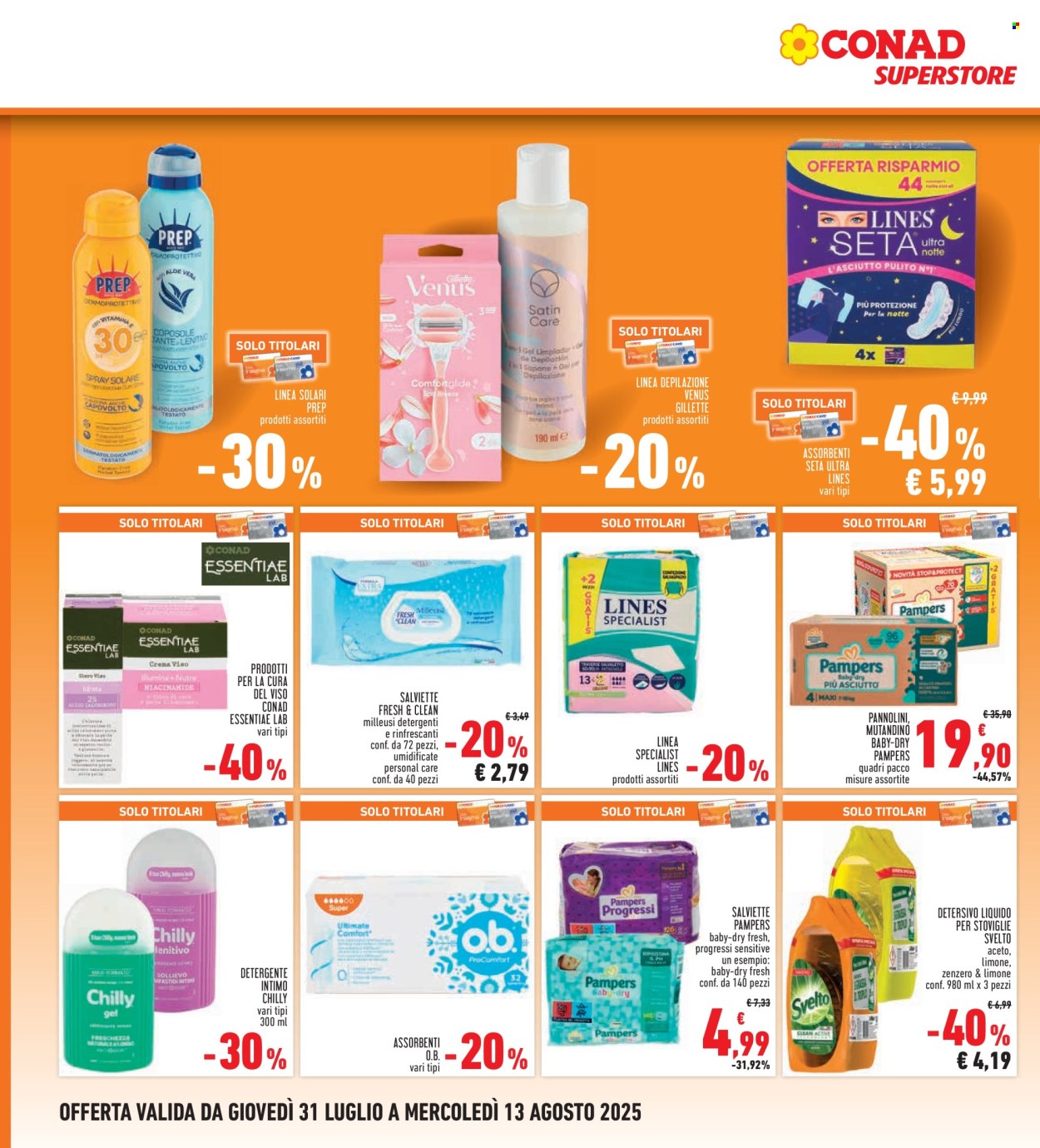 Volantino Conad Superstore - 31/7/2025 - 13/8/2025. Pagina 22