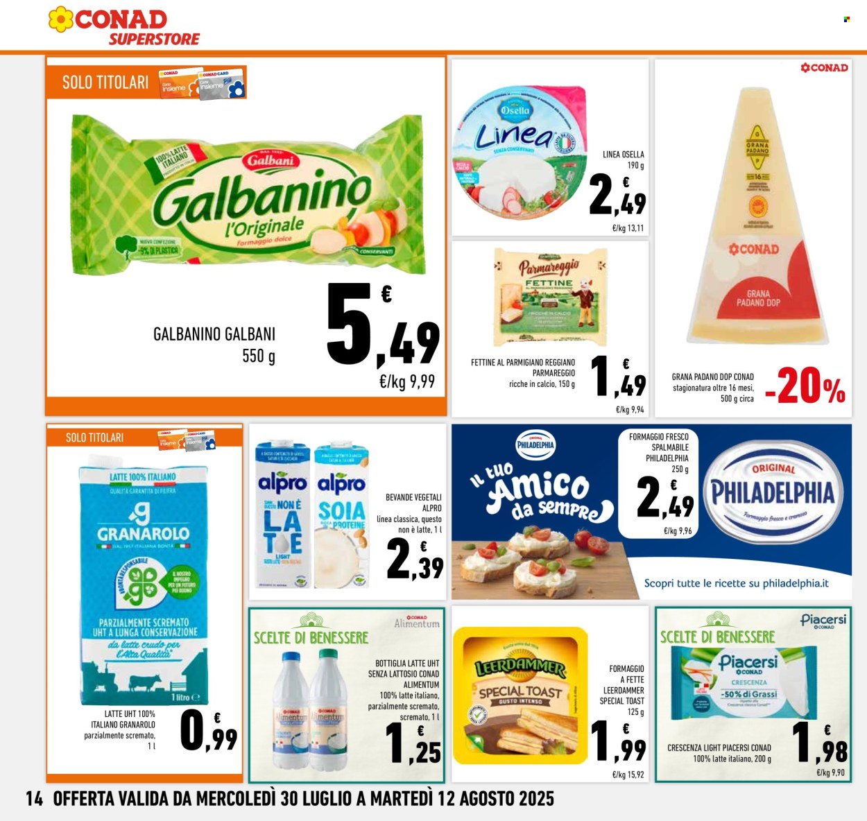 Volantino Conad Superstore - 30/7/2025 - 12/8/2025. Pagina 14