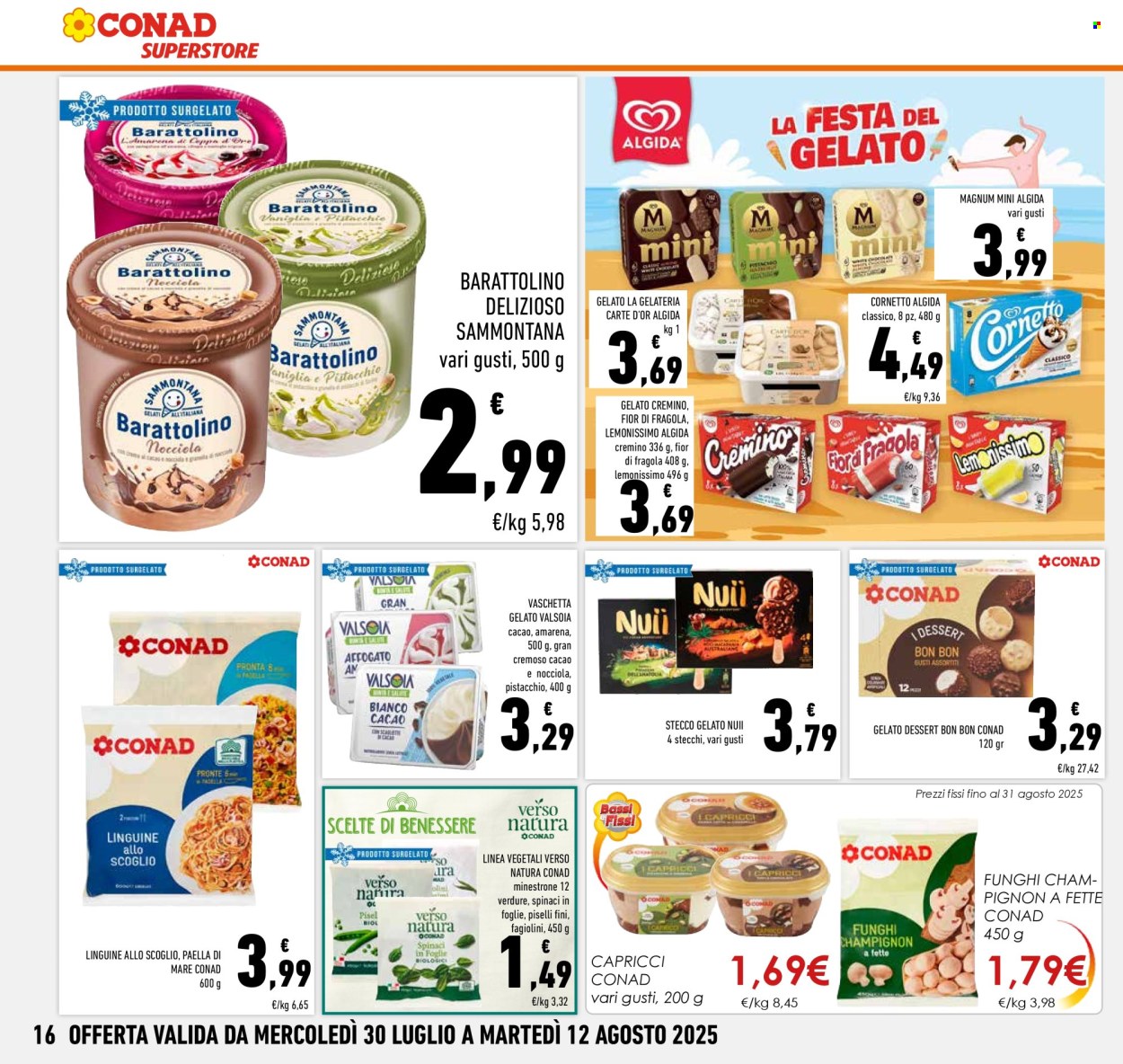 Volantino Conad Superstore - 30/7/2025 - 12/8/2025. Pagina 16