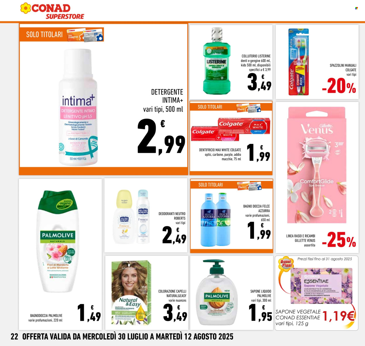 Volantino Conad Superstore - 30/7/2025 - 12/8/2025. Pagina 22