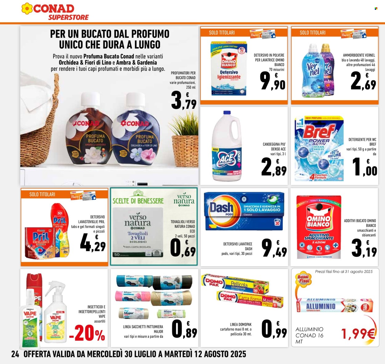 Volantino Conad Superstore - 30/7/2025 - 12/8/2025. Pagina 24