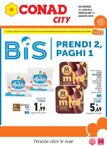 Volantino Conad City - 31/7/2025 - 13/8/2025.
