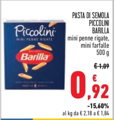 Pasta di Semola Piccolini Barilla