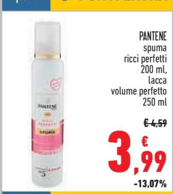 PANTENE spuma ricci perfetti 200 ml, lacca volume perfetto 250 ml