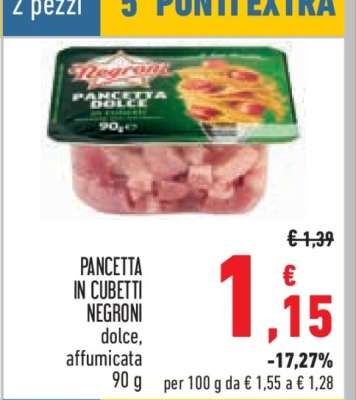 Pancetta in Cubetti Negroni