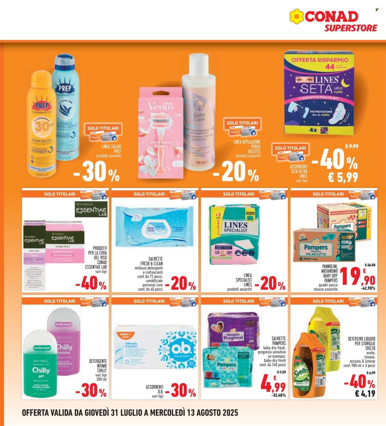 Volantino Conad Superstore - 31/7/2025 - 13/8/2025. Pagina 22