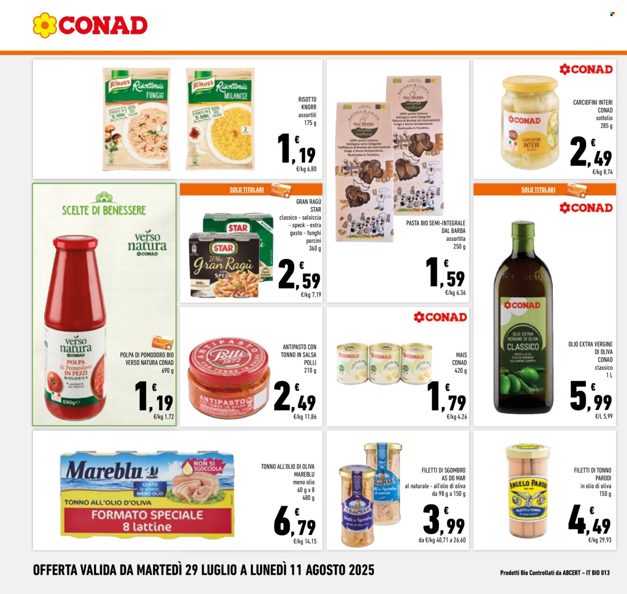 Volantino Conad - 29/7/2025 - 11/8/2025. Pagina 16