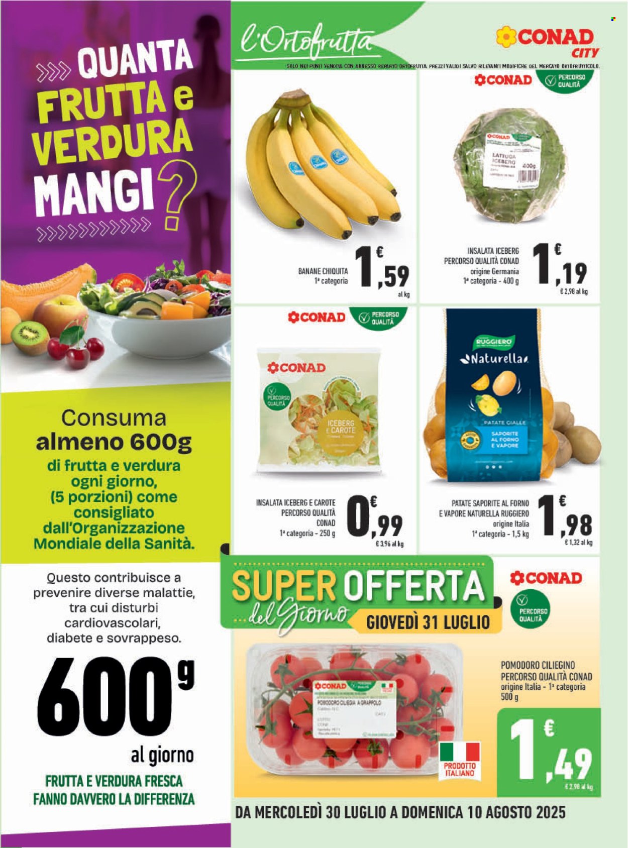 Volantino Conad - 30/7/2025 - 10/8/2025. Pagina 4