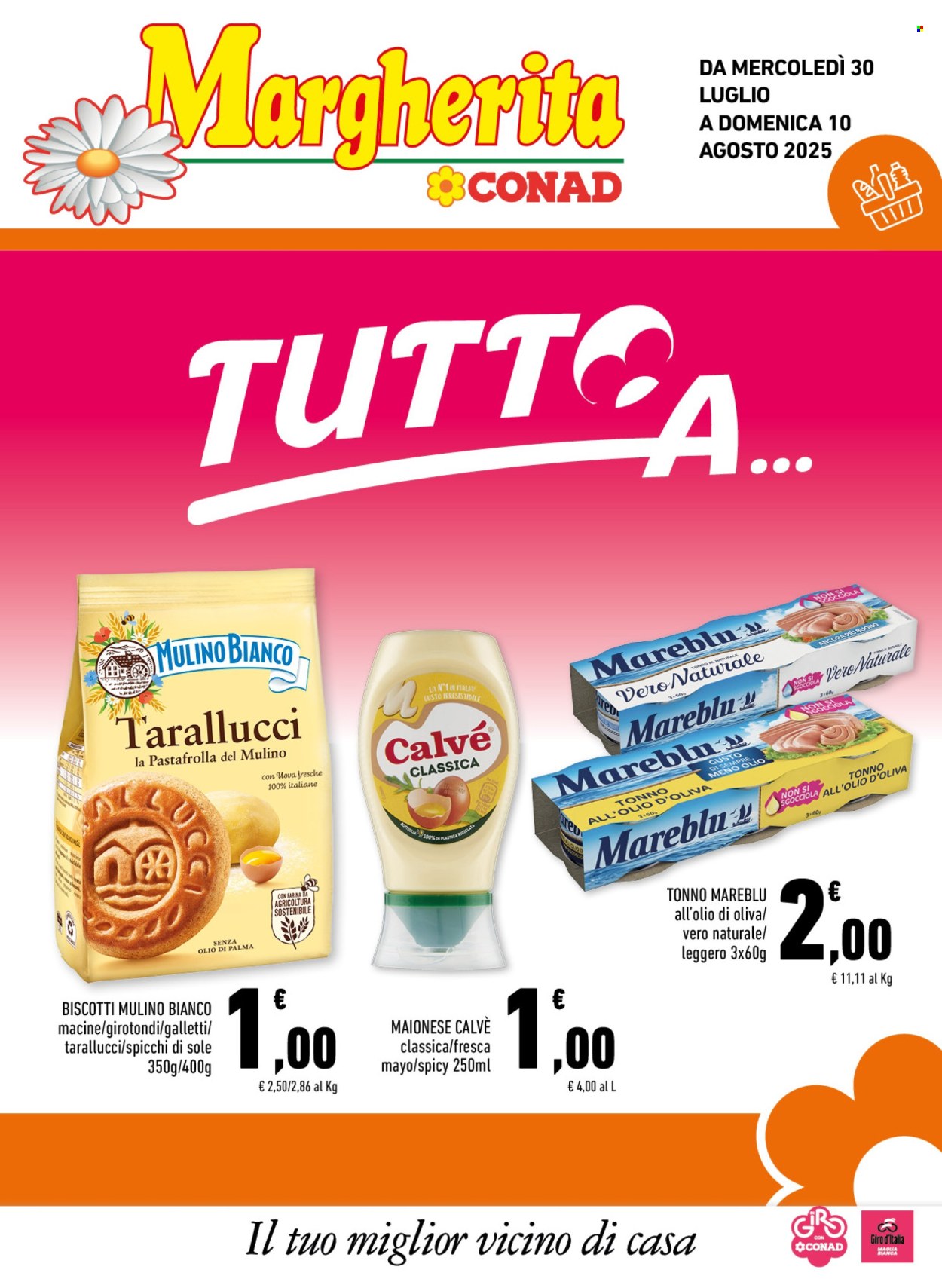 Volantino Margherita Conad - 30/7/2025 - 10/8/2025. Pagina 1