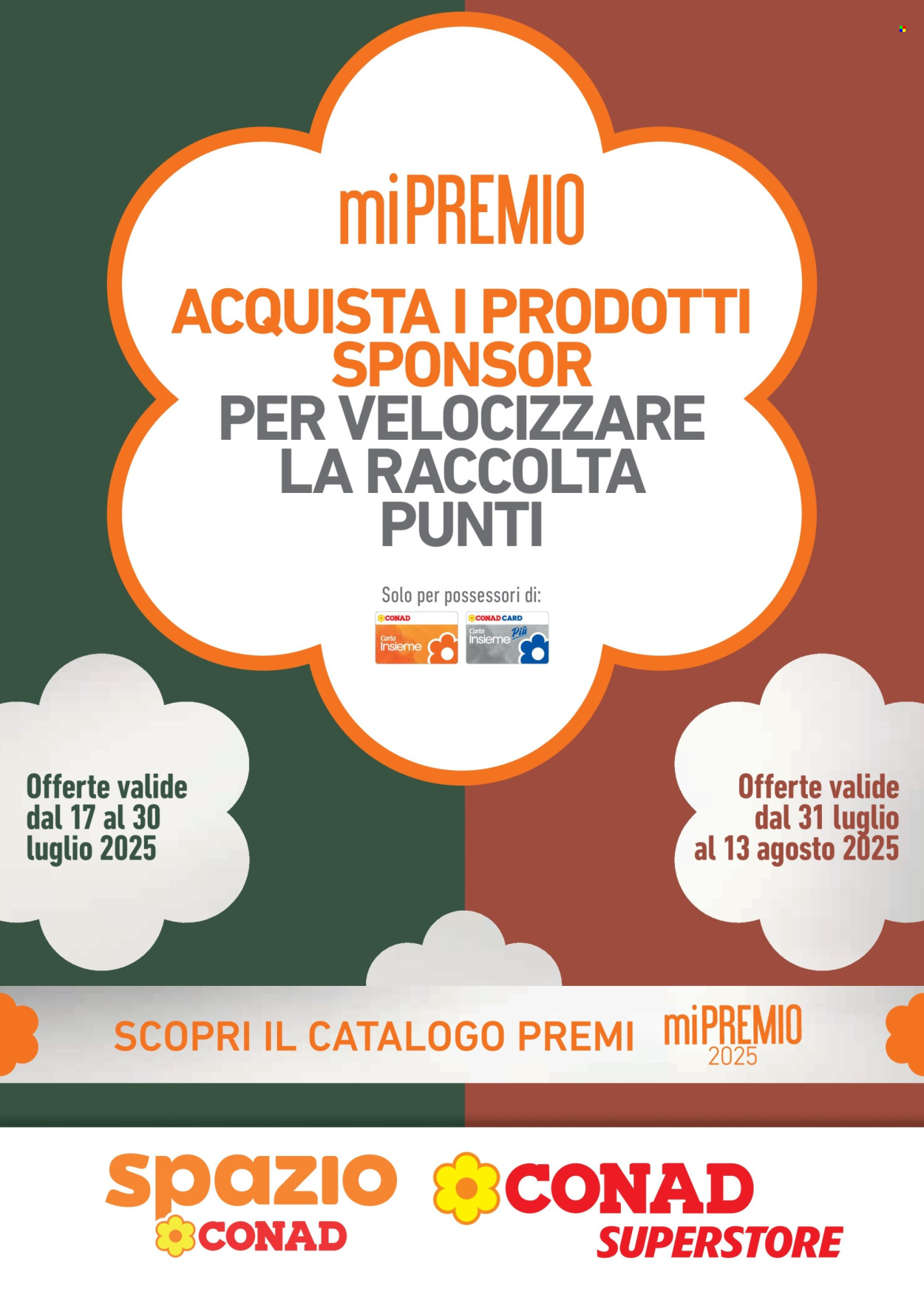 Volantino Conad - 17/7/2025 - 13/8/2025. Pagina 1