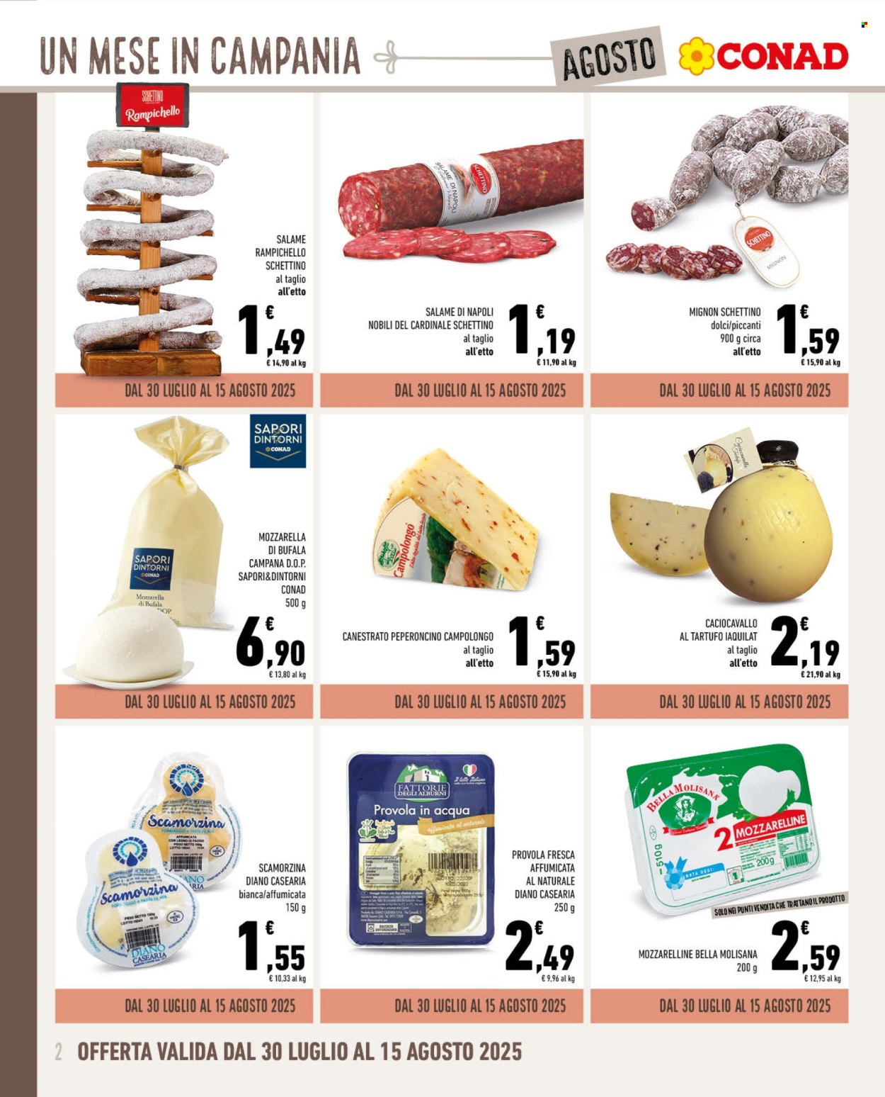 Volantino Conad - 30/7/2025 - 31/8/2025. Pagina 2