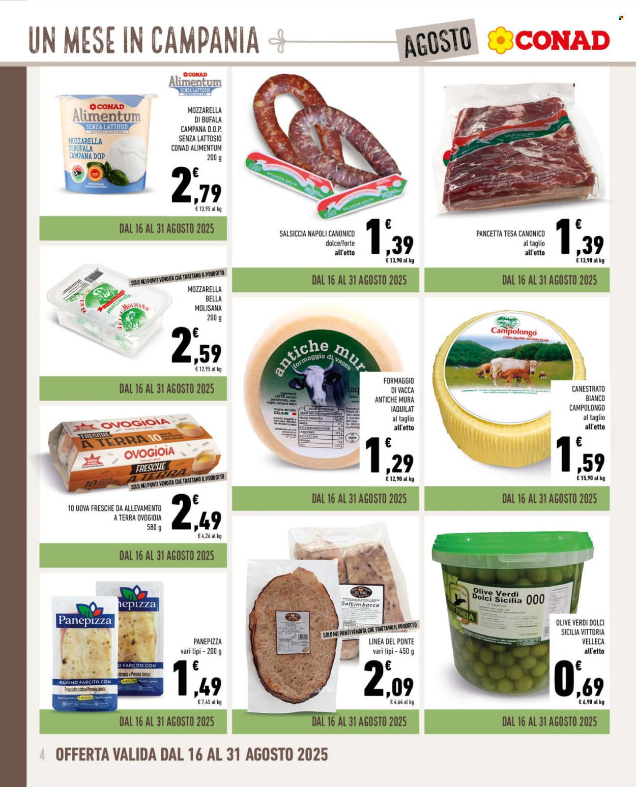 Volantino Conad - 30/7/2025 - 31/8/2025. Pagina 4