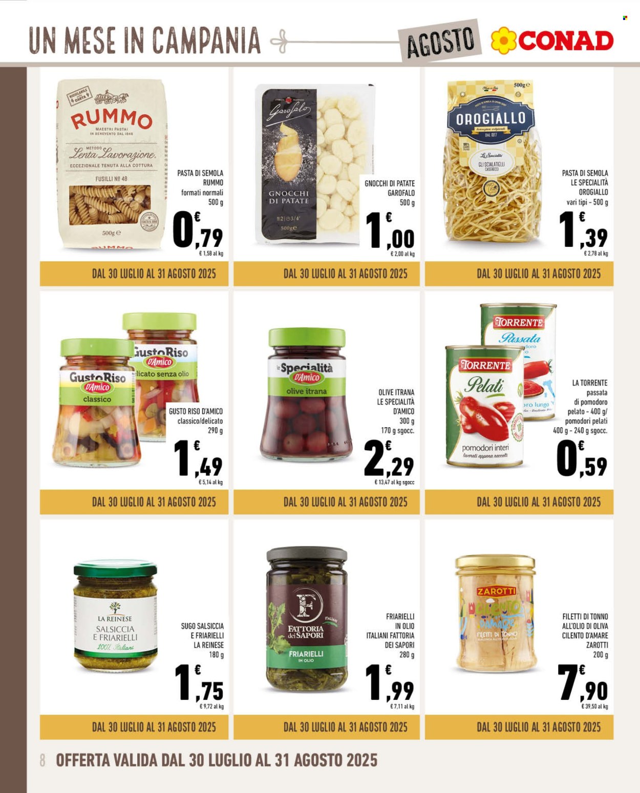 Volantino Conad - 30/7/2025 - 31/8/2025. Pagina 8