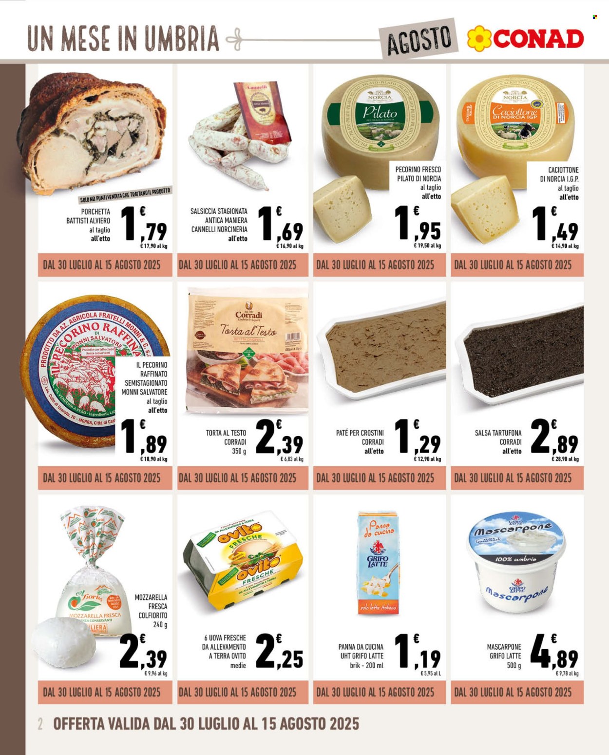 Volantino Conad - 30/7/2025 - 31/8/2025. Pagina 2