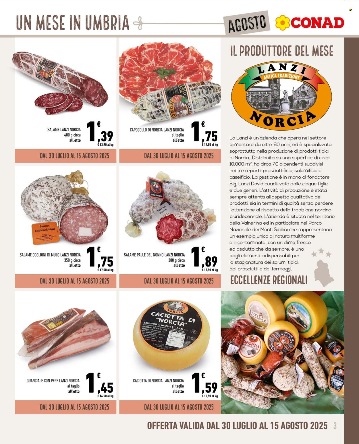 Volantino Conad - 30/7/2025 - 31/8/2025. Pagina 3