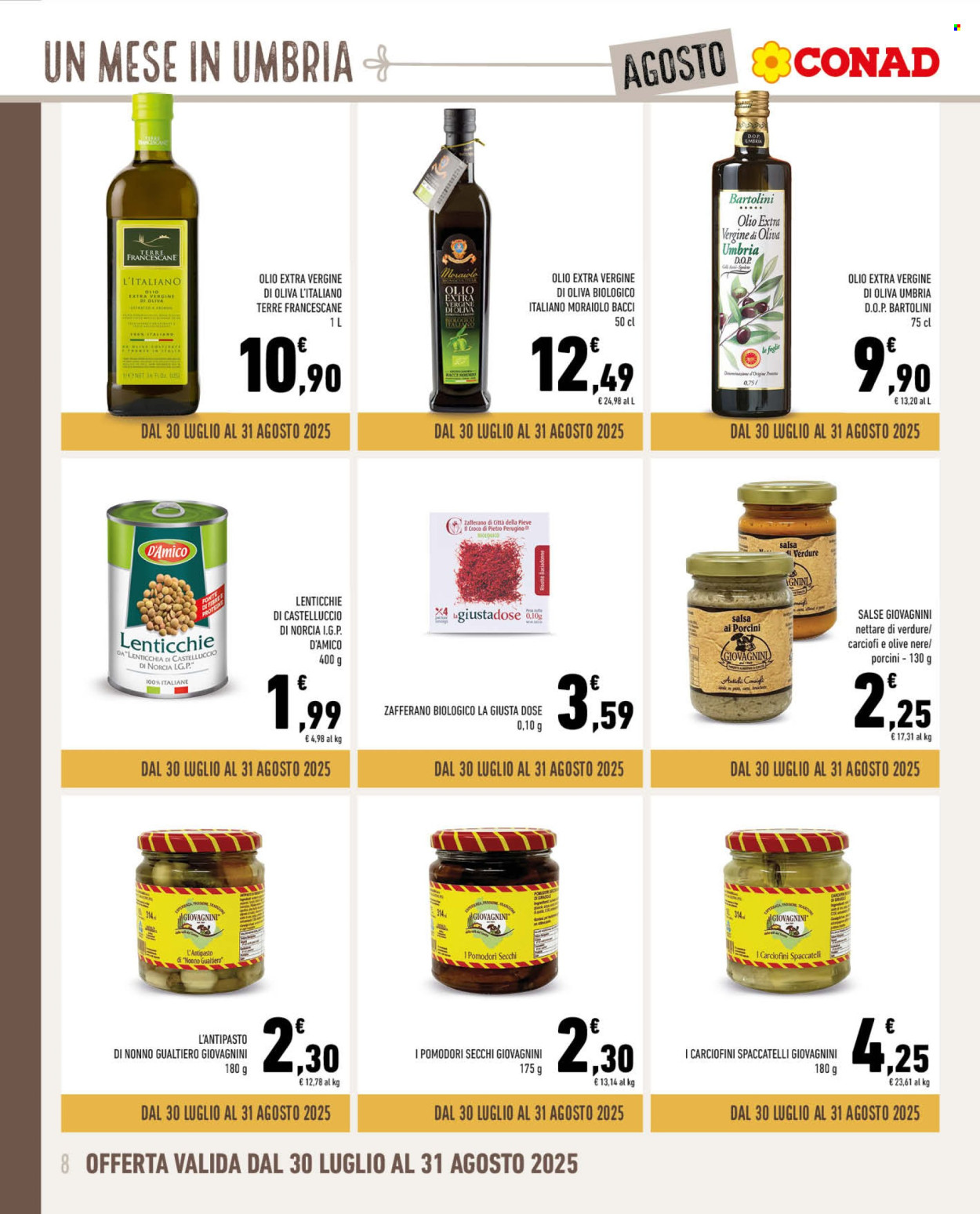 Volantino Conad - 30/7/2025 - 31/8/2025. Pagina 8