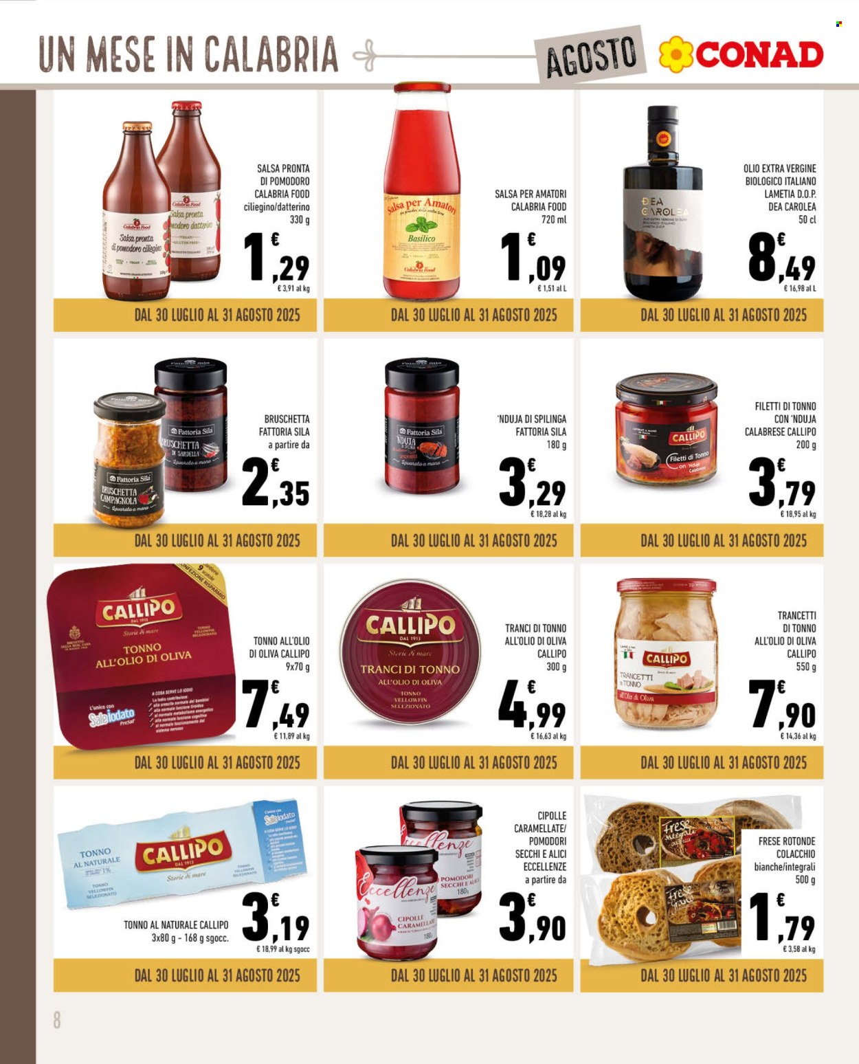 Volantino Conad - 30/7/2025 - 31/8/2025. Pagina 8