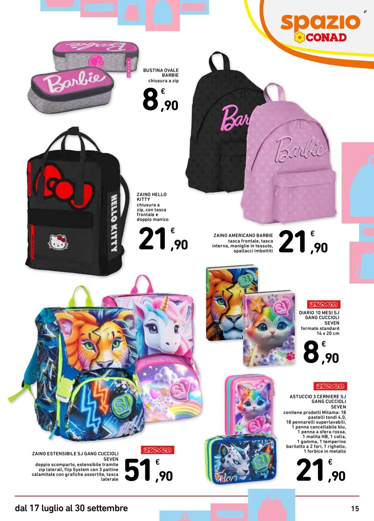 Volantino Spazio Conad - 17/7/2025 - 30/9/2025. Pagina 15