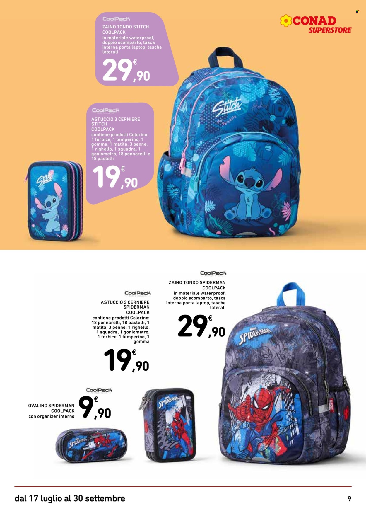 Volantino Conad Superstore - 17/7/2025 - 30/9/2025. Pagina 9
