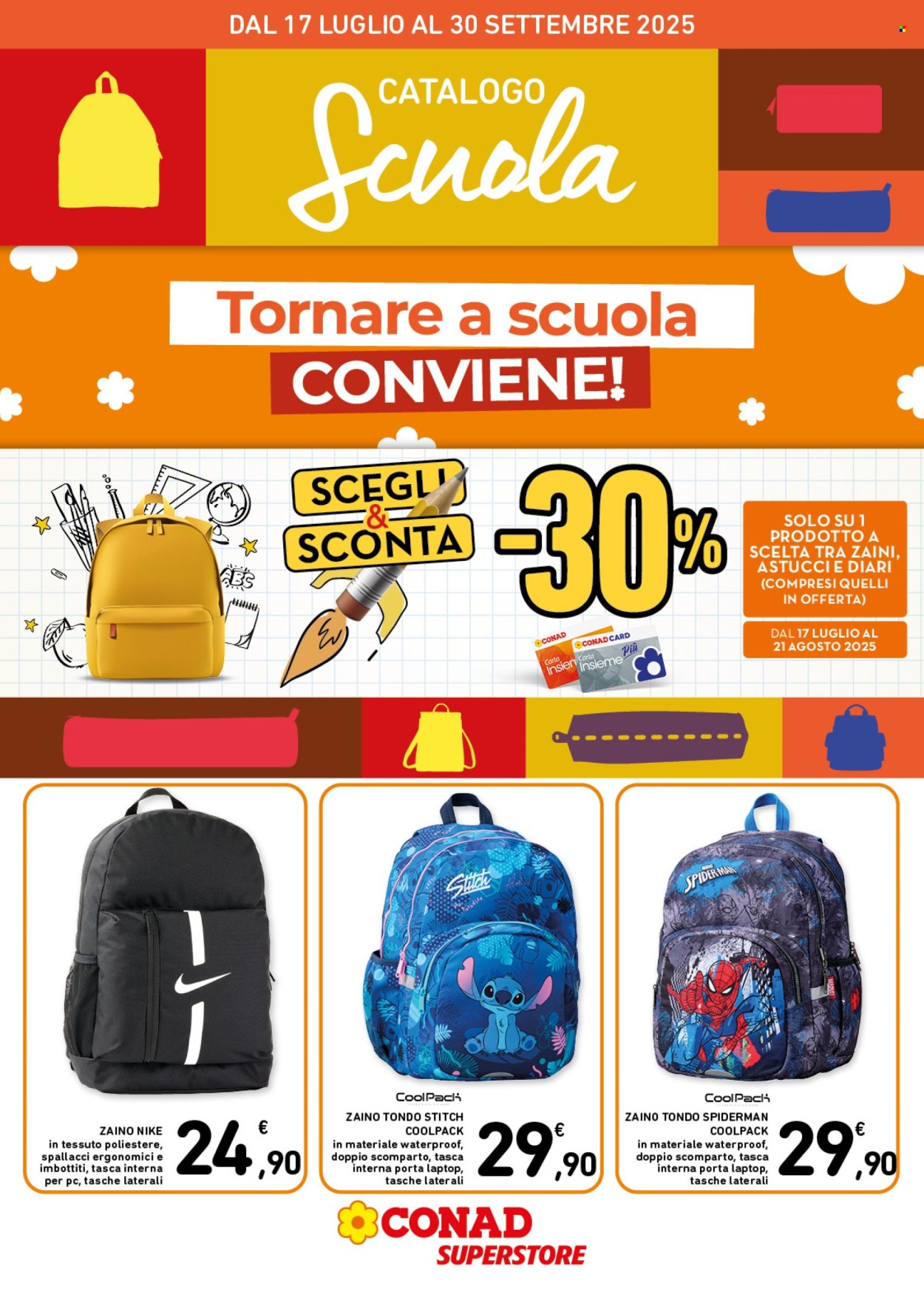 Volantino Conad Superstore - 17/7/2025 - 30/9/2025. Pagina 1
