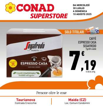 Volantino Conad Superstore - 30/7/2025 - 10/8/2025.