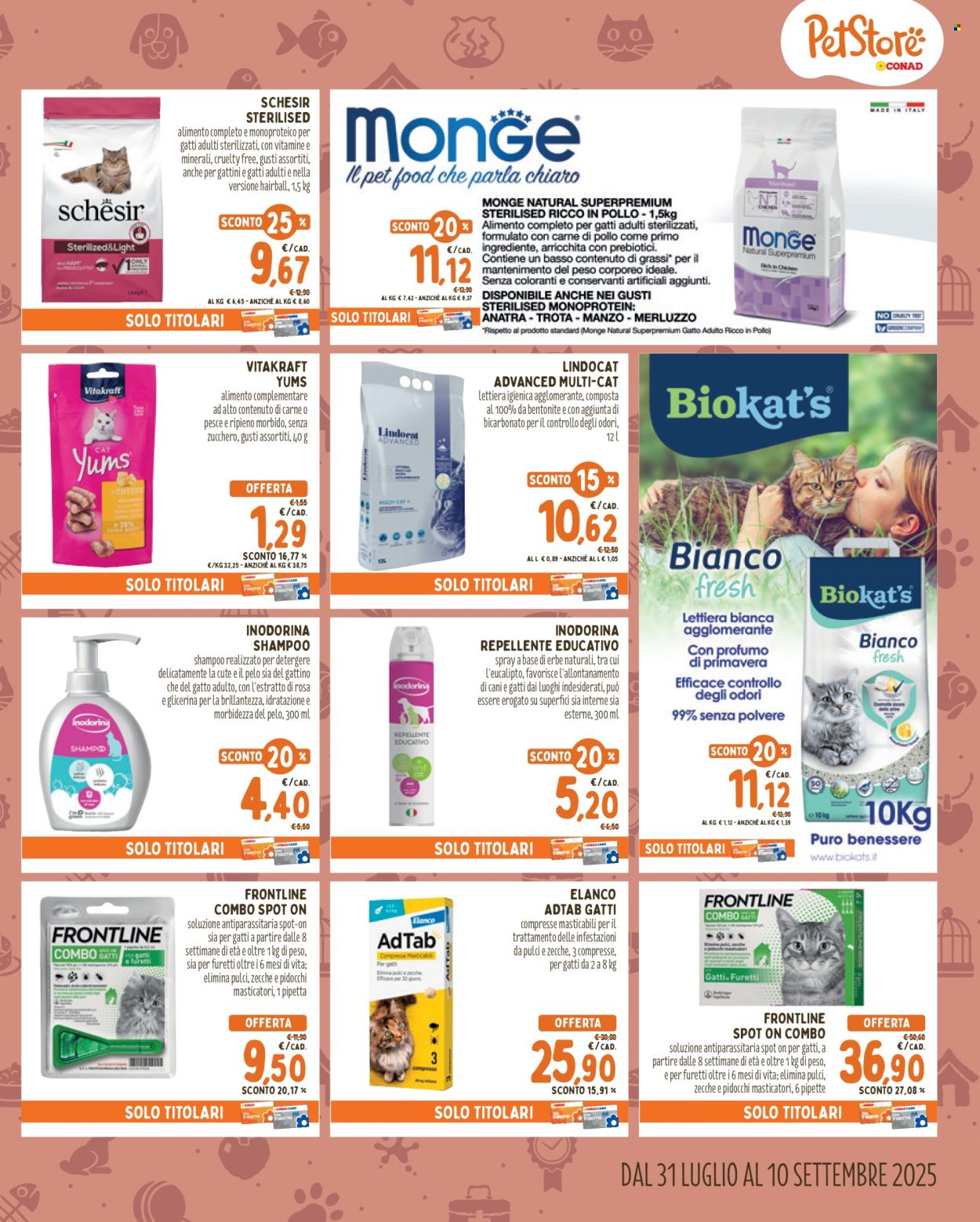 Volantino Pet Store Conad - 31/7/2025 - 10/9/2025. Pagina 5