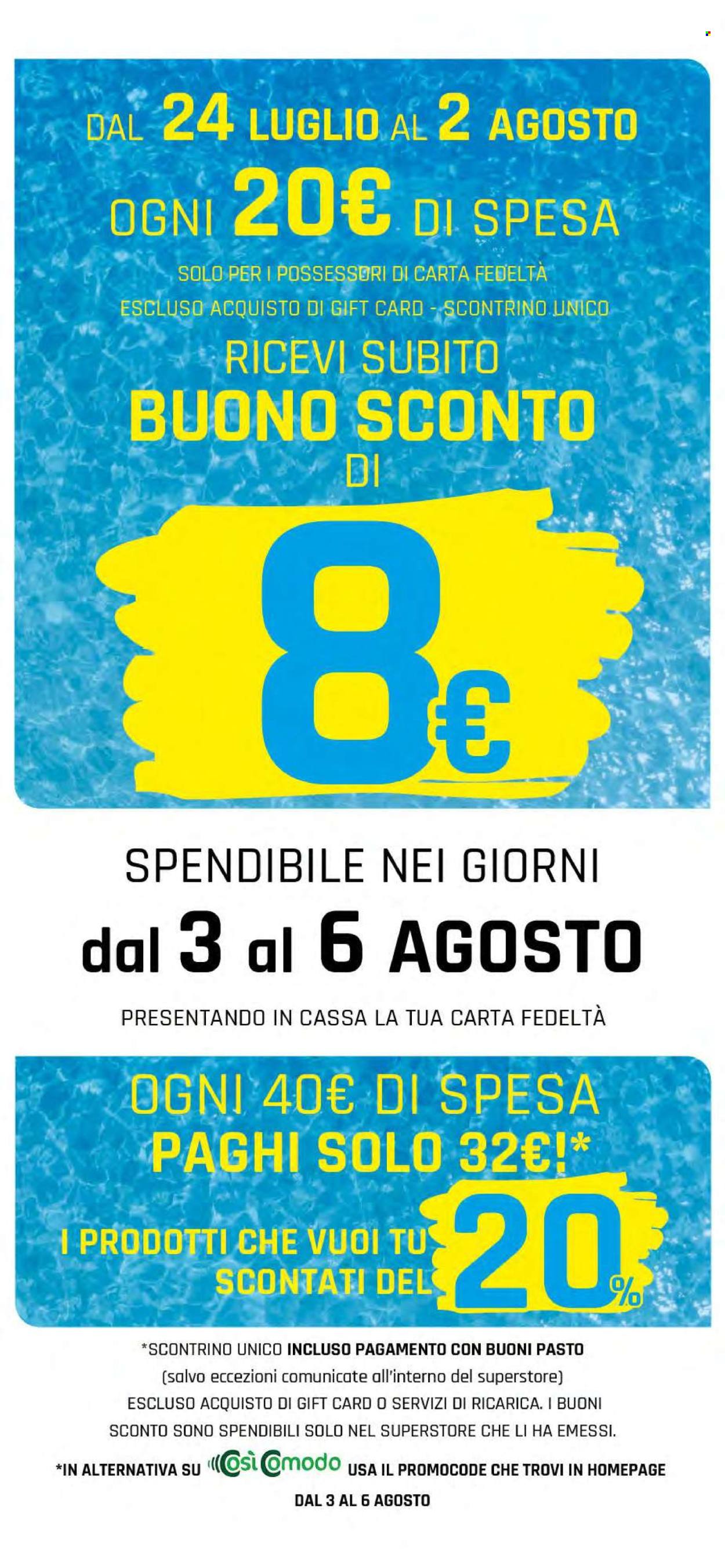 Volantino Famila - 24/7/2025 - 2/8/2025. Pagina 2