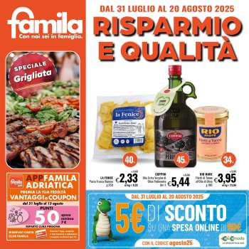 Volantino Famila - 31/7/2025 - 20/8/2025.