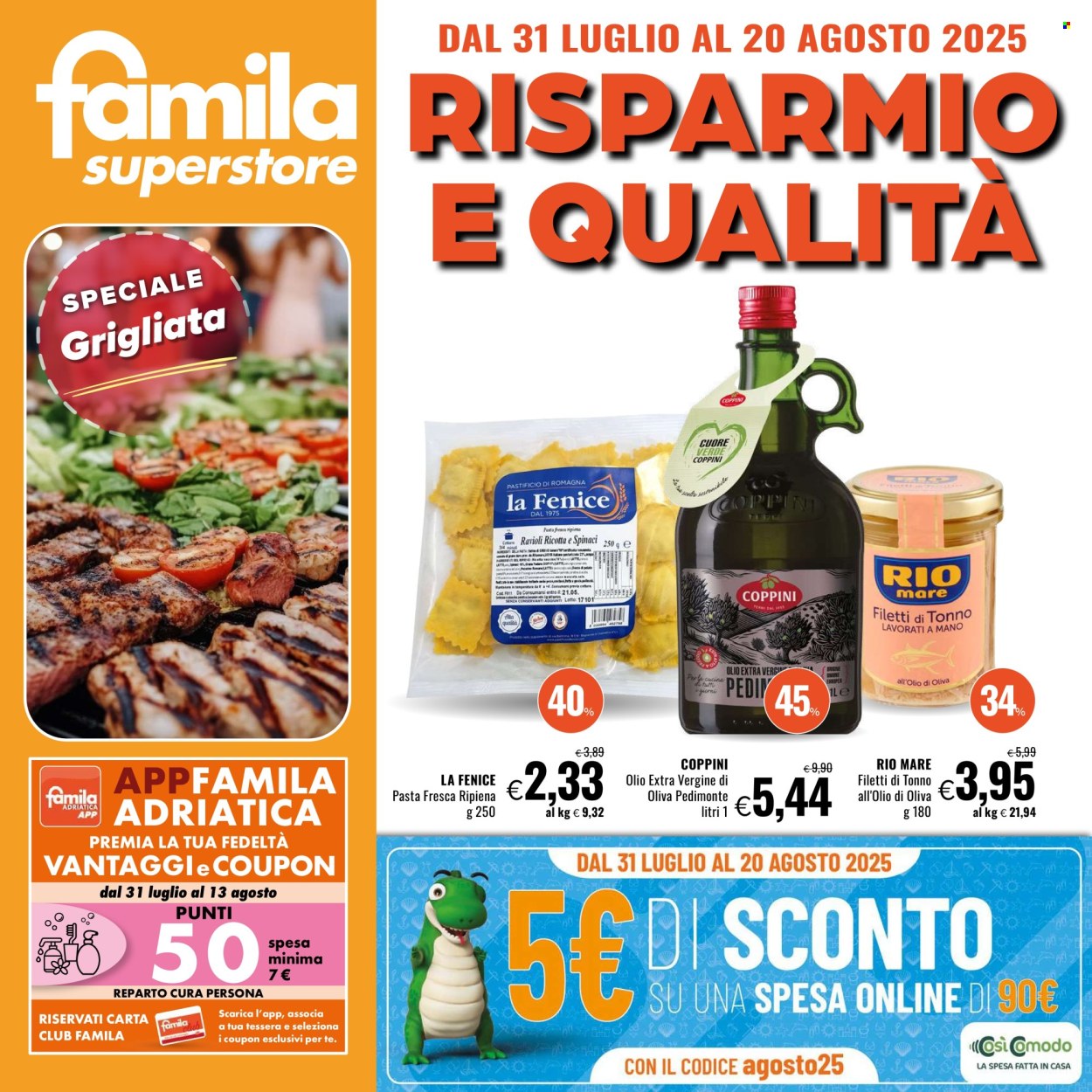 Volantino Famila - 31/7/2025 - 20/8/2025. Pagina 1