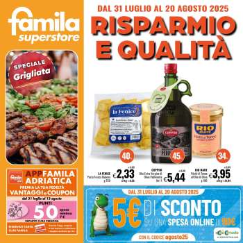 Volantino Famila - 31/7/2025 - 20/8/2025.