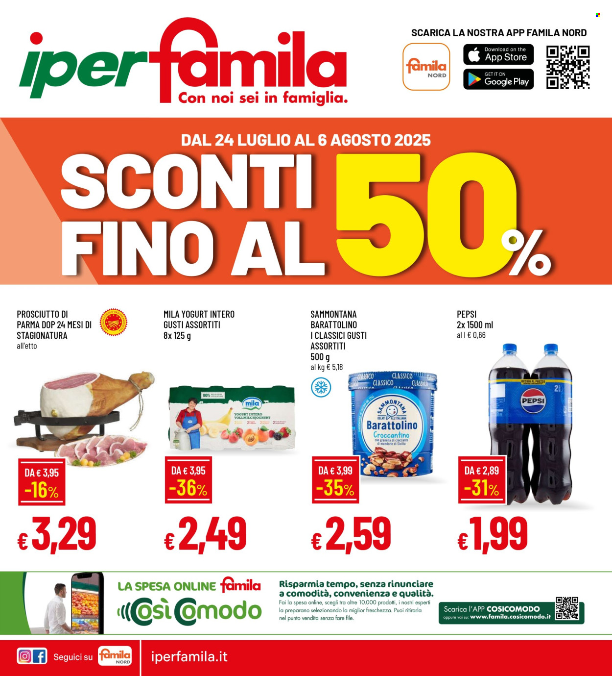 Volantino Famila - 24/7/2025 - 6/8/2025. Pagina 1
