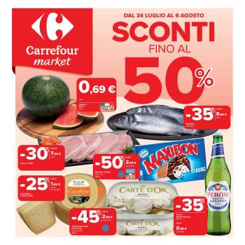 Volantino Carrefour - 24/7/2025 - 6/8/2025.