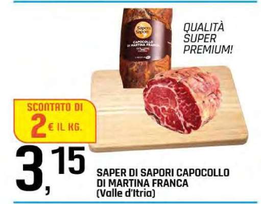 SAPER DI SAPORI CAPOCOLLO DI MARTINA FRANCA (Valle d'Itria)
