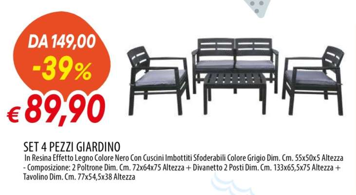 SET 4 PEZZI GIARDINO