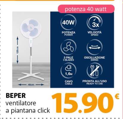 BEPER ventilatore a piantana click