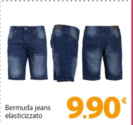 Bermuda jeans elasticizzato