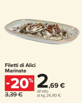 Filetti di alici marinate