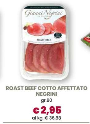 ROAST BEEF COTTO AFFETTATO NEGRINI