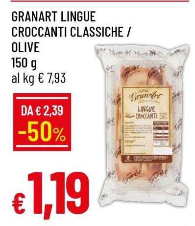GRANART LINGUE CROCCANTI CLASSICHE / OLIVE