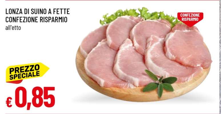 Lonza di Suino a Fette