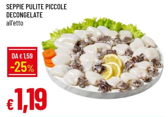 SEPPIE PULITE PICCOLE DECONGELATE